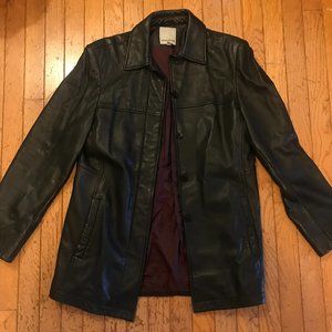 Anne Klein Women's Black Leather Coat/Blazer Size Small